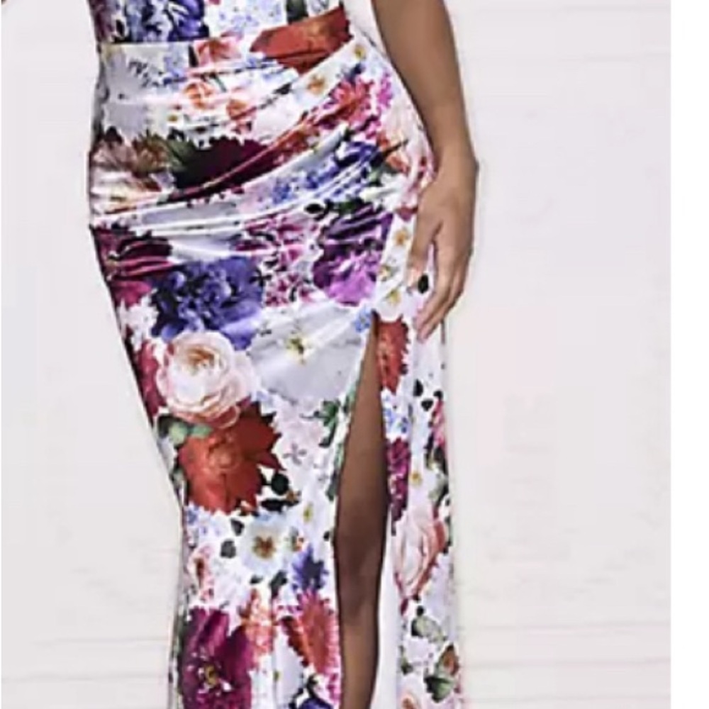 Floral Maxi Dress with Slit